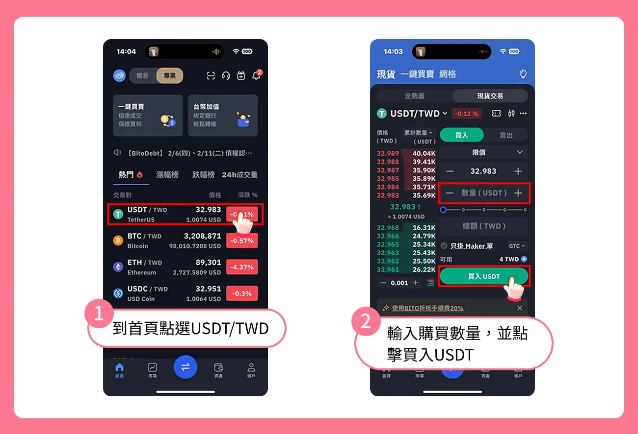 幣托-購買USDT
